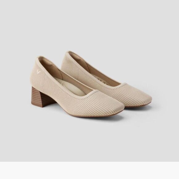 Vivaia Women’s Nude Tan Beige Square-Toe Chunky Heels (Melody Pro) - Picture 14 of 14